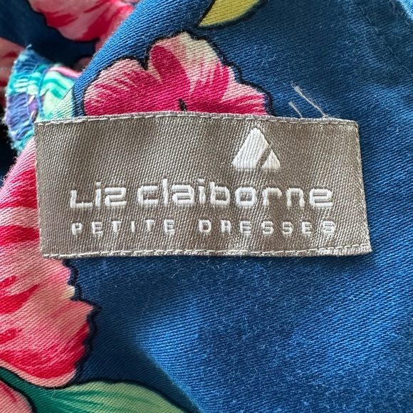 Vintage Liz Claiborne Hawaiian Print Floral Dress - Picture 8 of 9